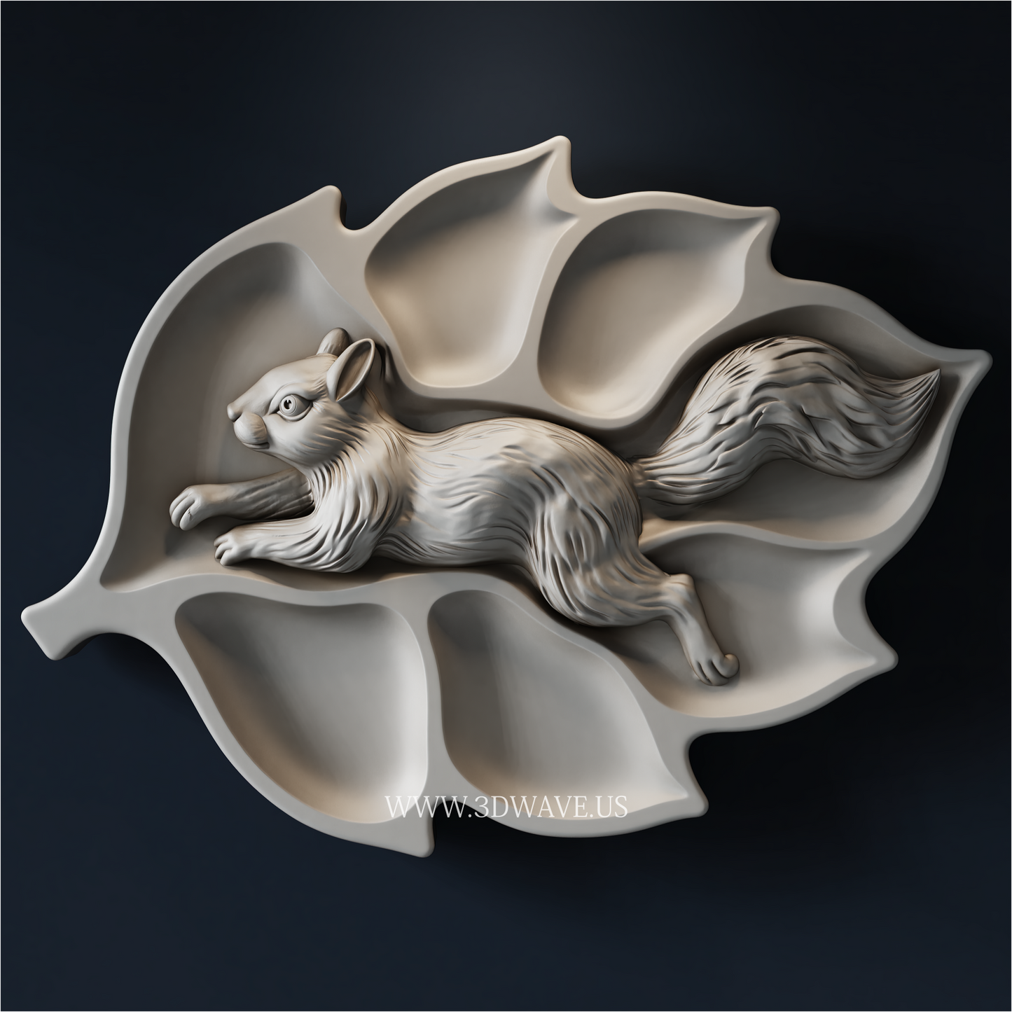 Squirrel Charcuterie Tray STL | www.3dwave.us