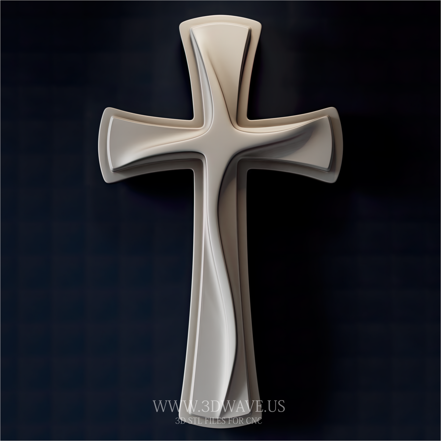 Cross STL File | Christian Relief CNC Model | Wood Carving Download