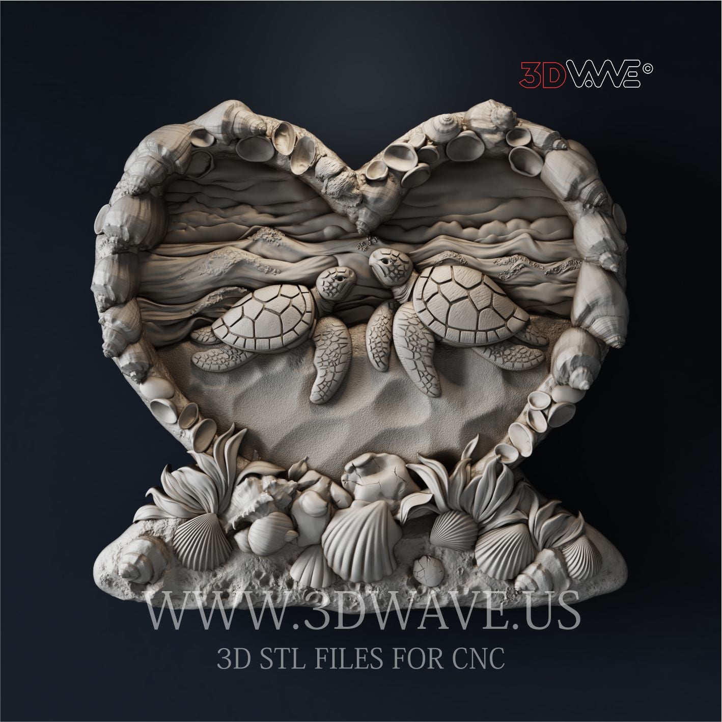 TORTUGAS archivos stl 3D para CNC