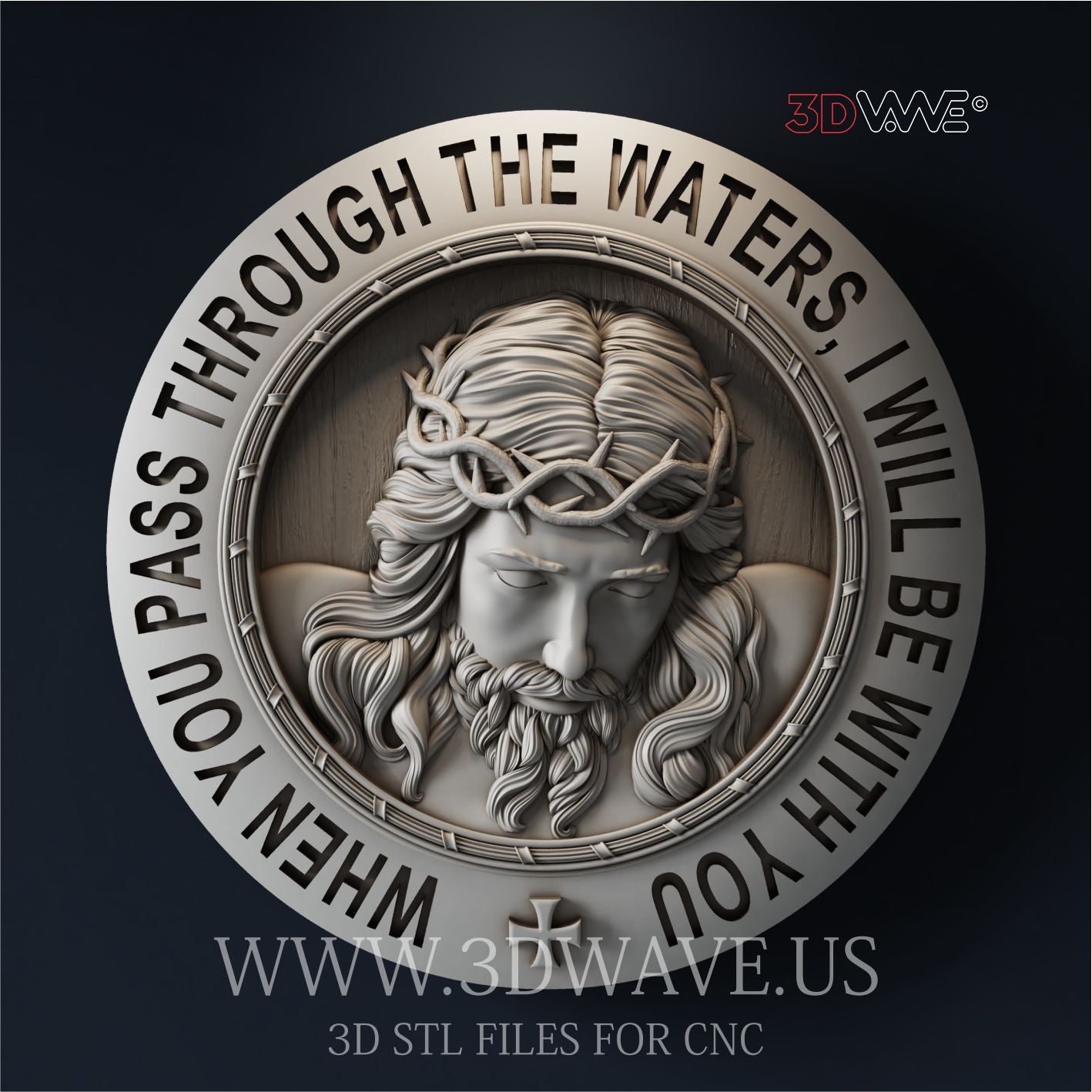 JESUS 3d stl file for CNC