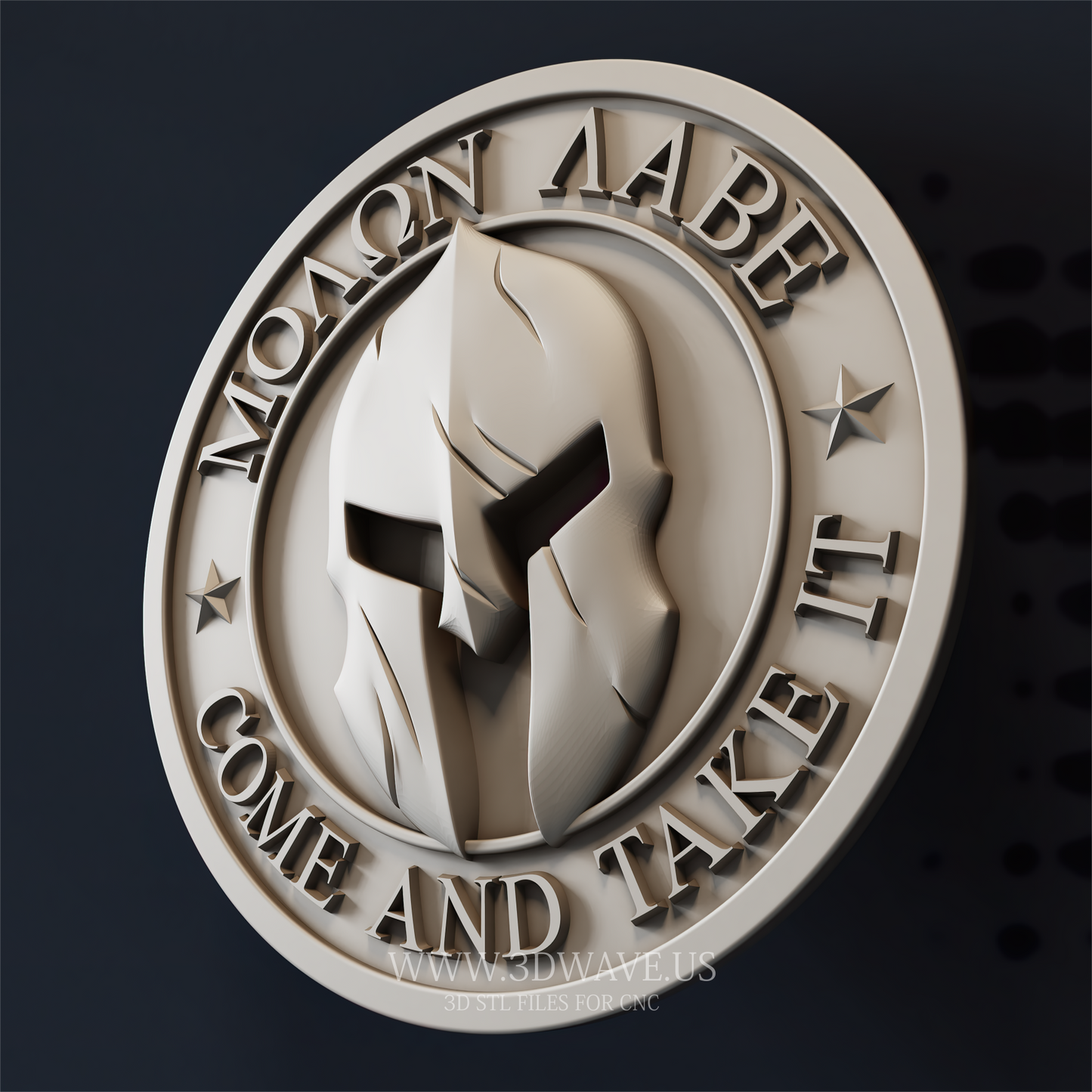 Spartan Helmet STL File | Molon Labe Wood Carving | Corinthian Helmet CNC Router - 3DWave.us