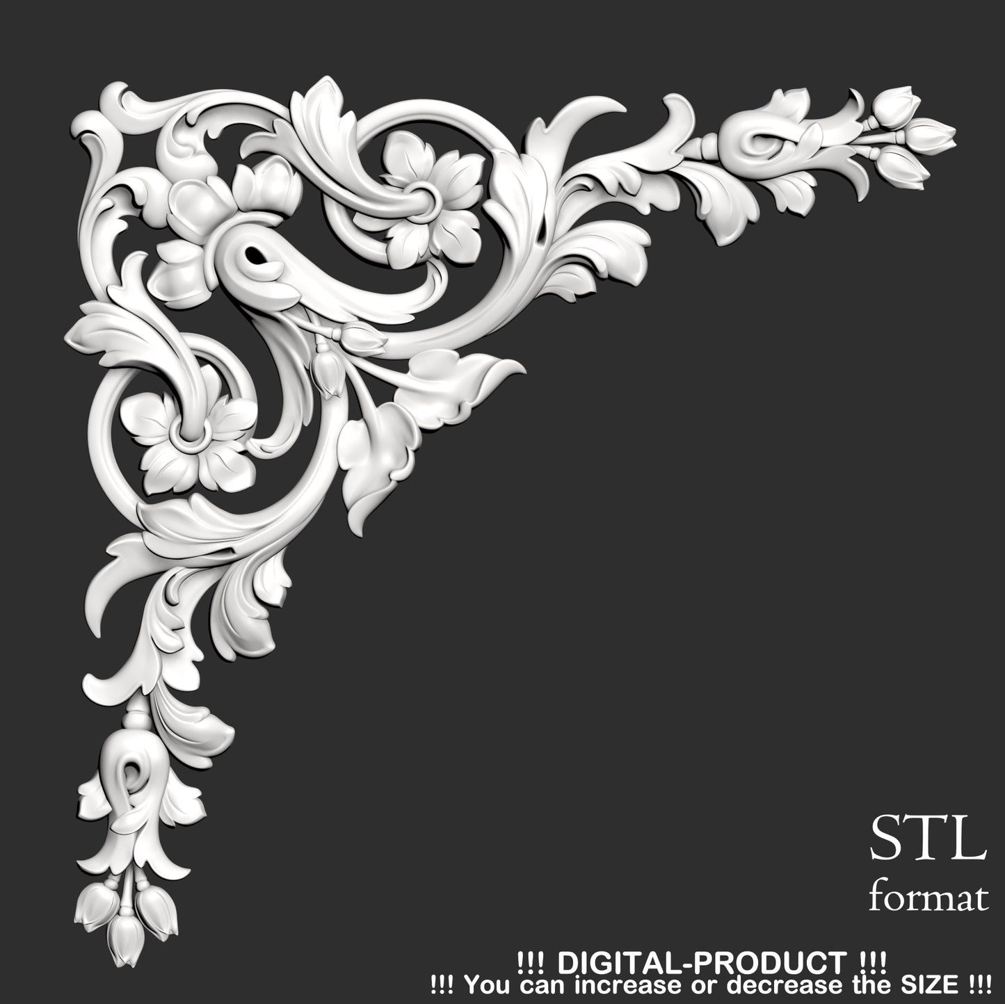 Decoración Elegante de Esquinas para Muebles, Paneles de Pared y Decoración de Yeso
