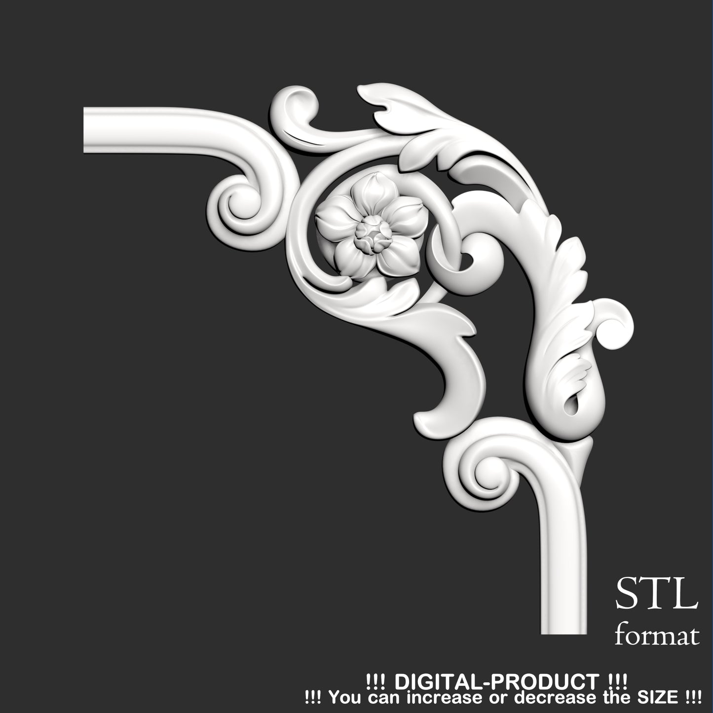 Decoración Elegante de Esquinas para Muebles, Paneles de Pared y Decoración de Yeso