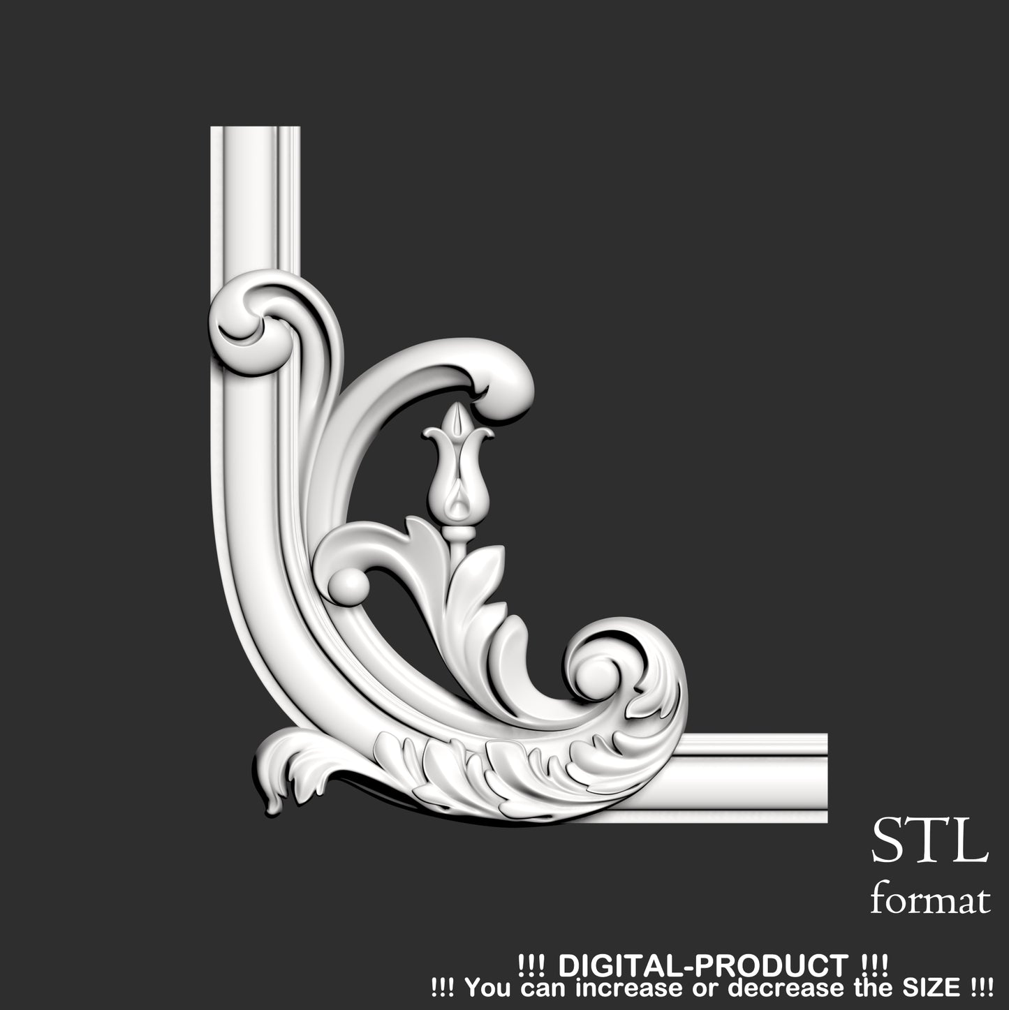 Decoración Elegante de Esquinas para Muebles, Paneles de Pared y Decoración de Yeso