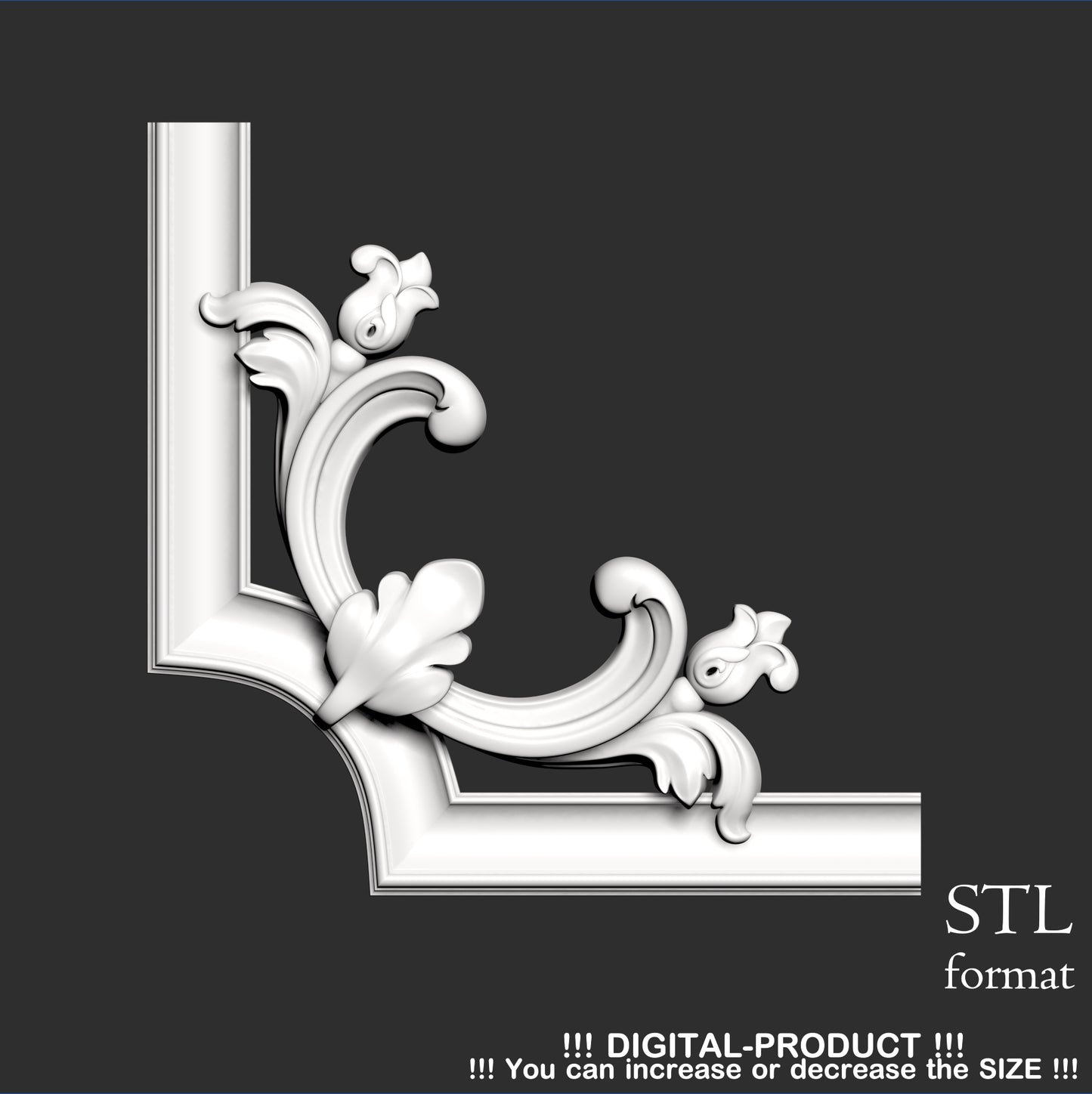 Decoración Elegante de Esquinas para Muebles, Paneles de Pared y Decoración de Yeso