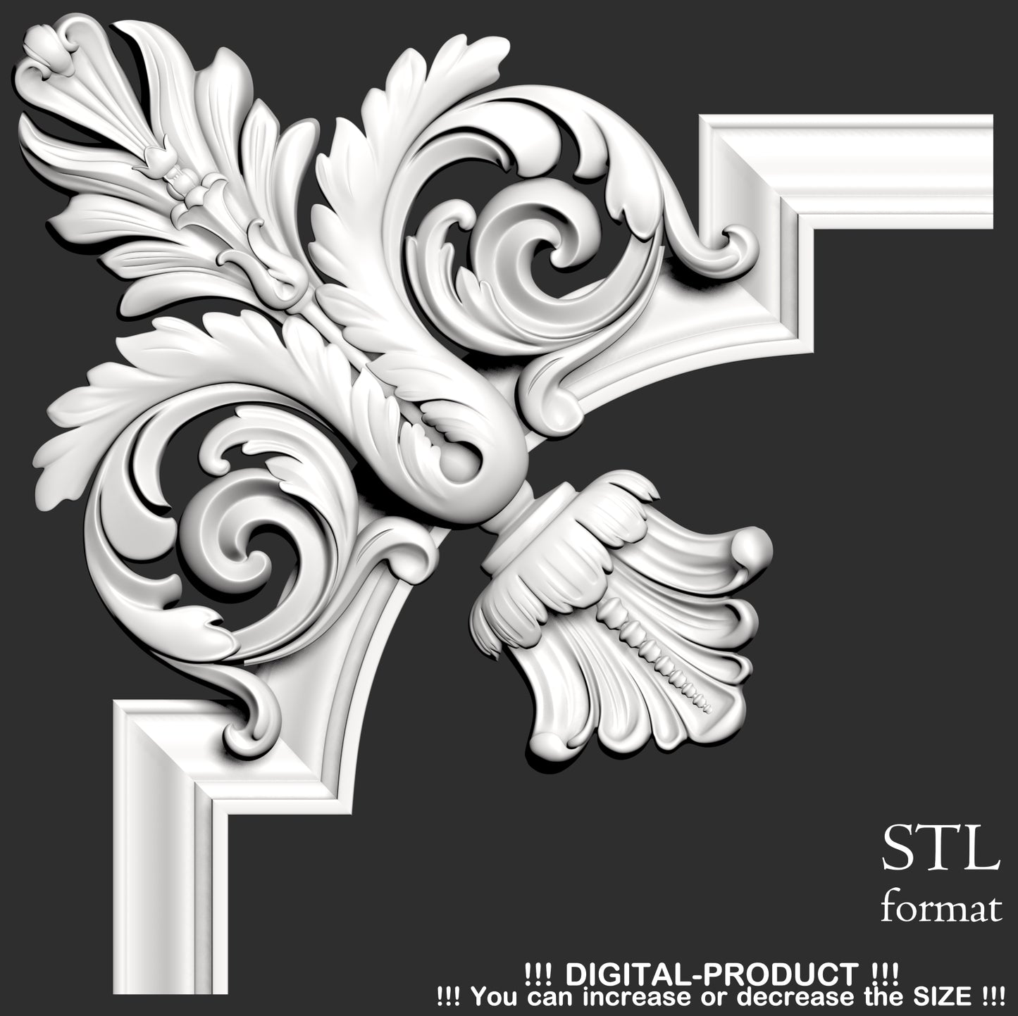 Decoración Elegante de Esquinas para Muebles, Paneles de Pared y Decoración de Yeso