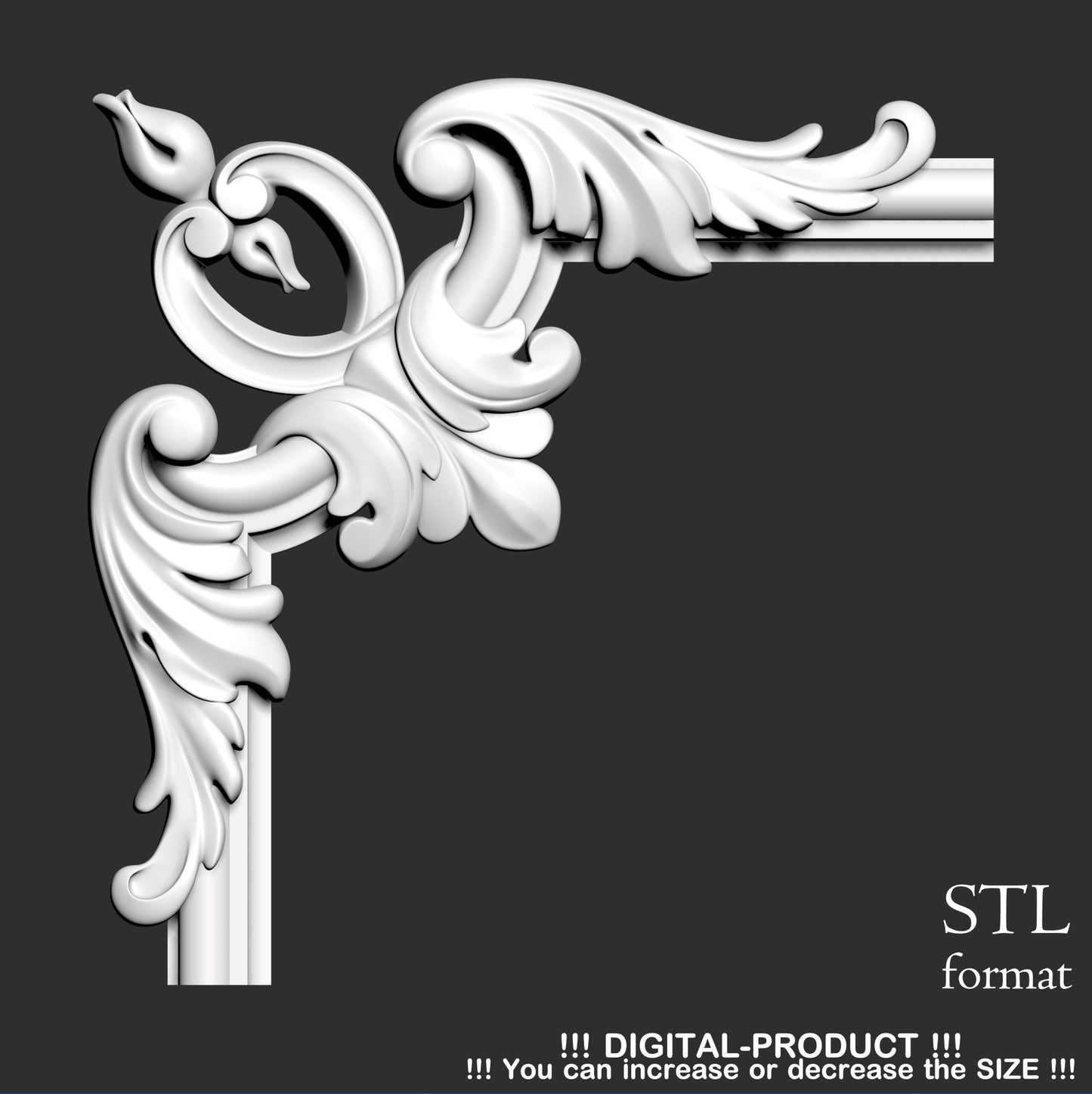 Decoración Elegante de Esquinas para Muebles, Paneles de Pared y Decoración de Yeso