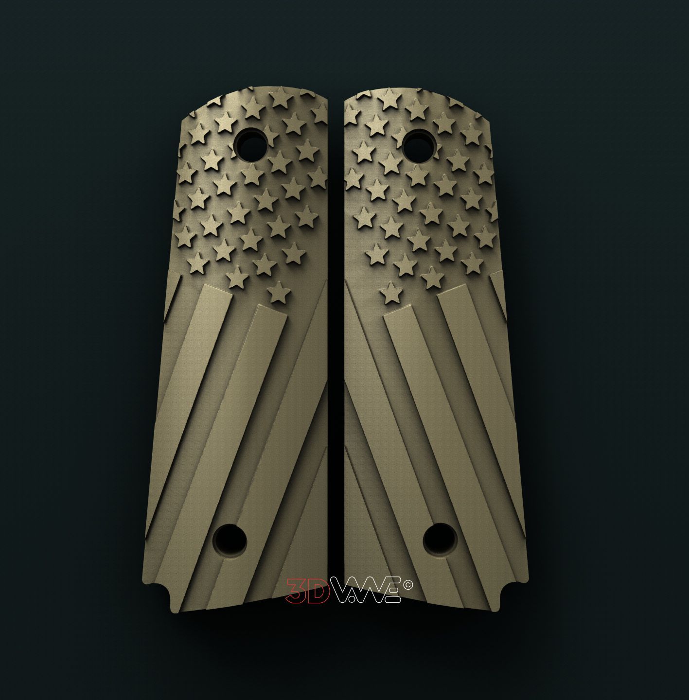 1911 GRIP 3D STL 3DWave