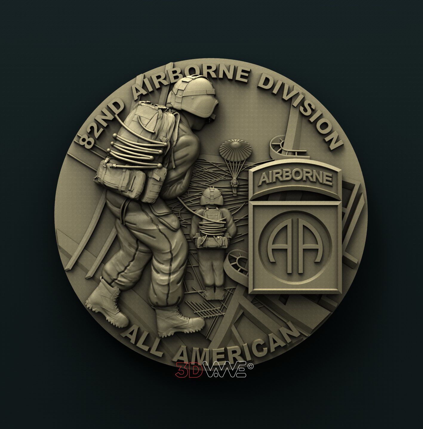 82nd AIRBORNE DIVISION 3D STL 3DWave