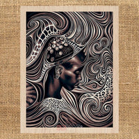 Thumbnail for AFRICAN BEAUTY Glowforge laser file 3DWave.us