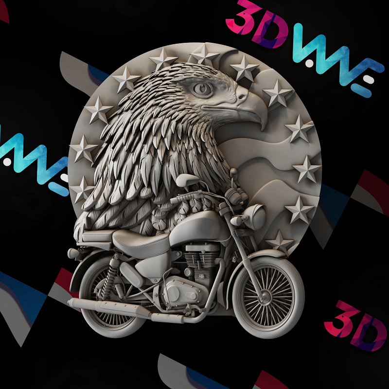 AMERICAN BIKER 3d stl - 3DWave.us
