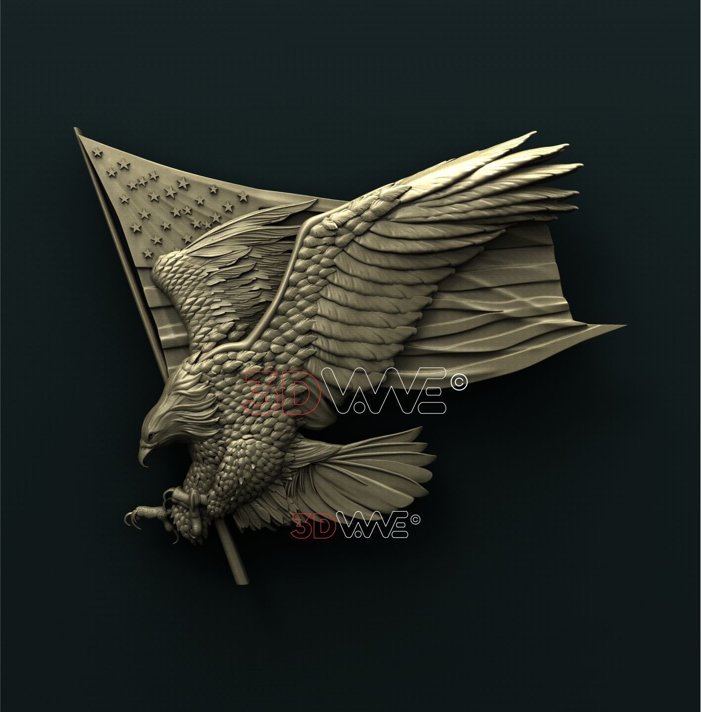 AMERICAN EAGLE 3D STL 3DWave