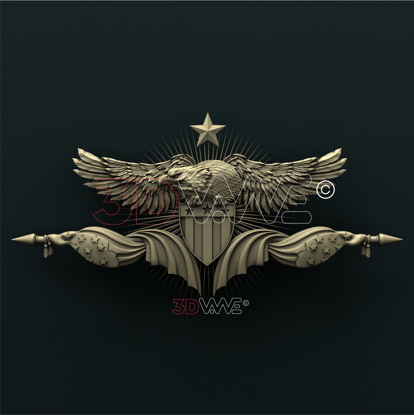 AMERICAN EAGLE 3D STL 3DWave