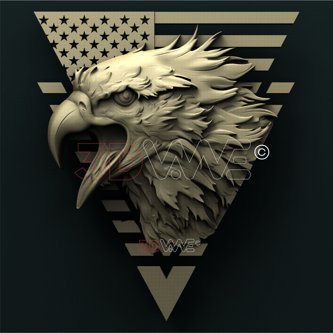 AMERICAN EAGLE 3D STL 3DWave