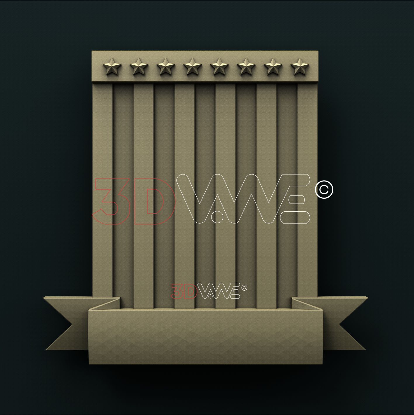 AMERICAN FLAG SHIELD 3D STL 3DWave