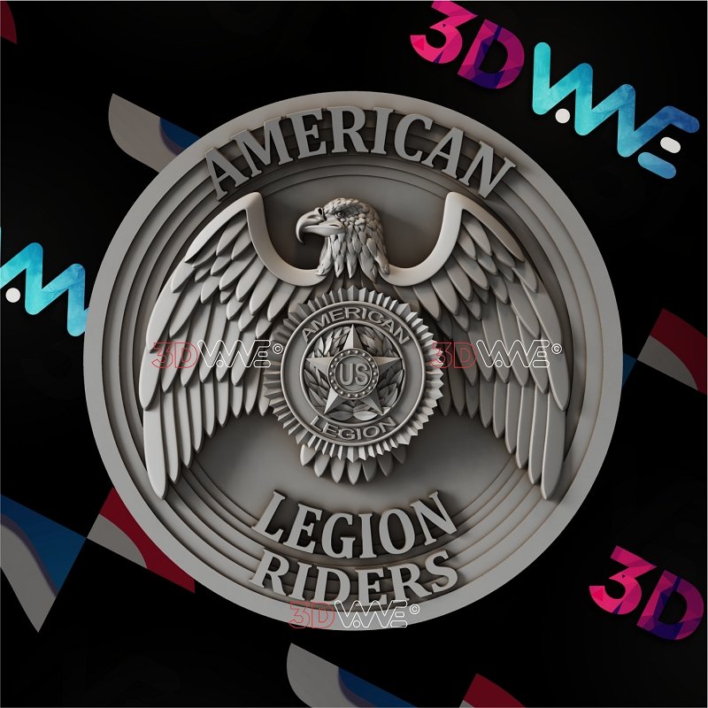 AMERICAN LEGION RIDER 3d stl 3DWave.us