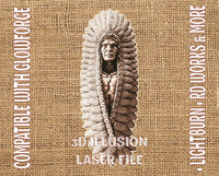 Thumbnail for American native 3d illusion & laser-ready files - 3DWave.us
