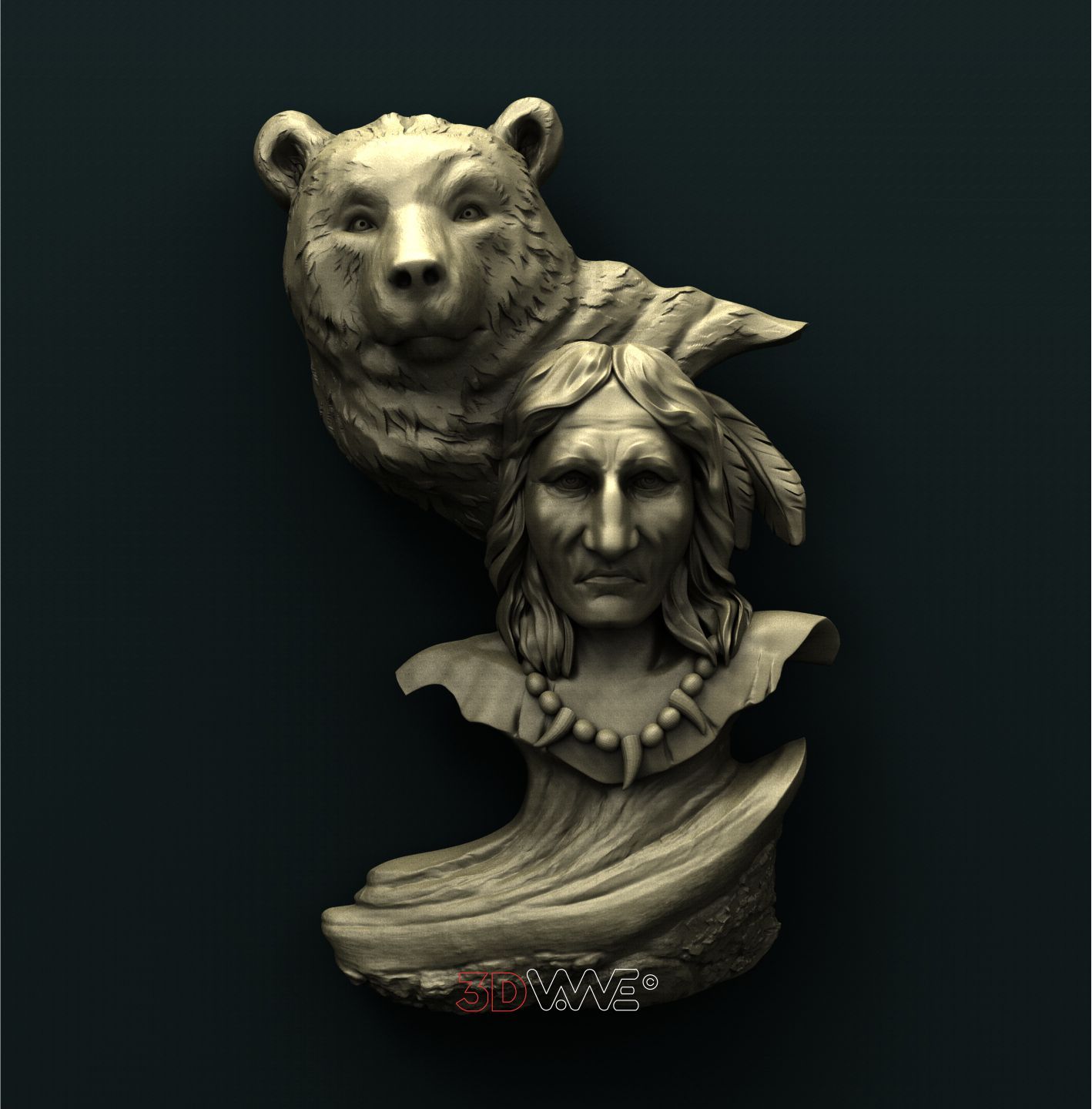 AMERICAN NATIVE 3D STL 3DWave