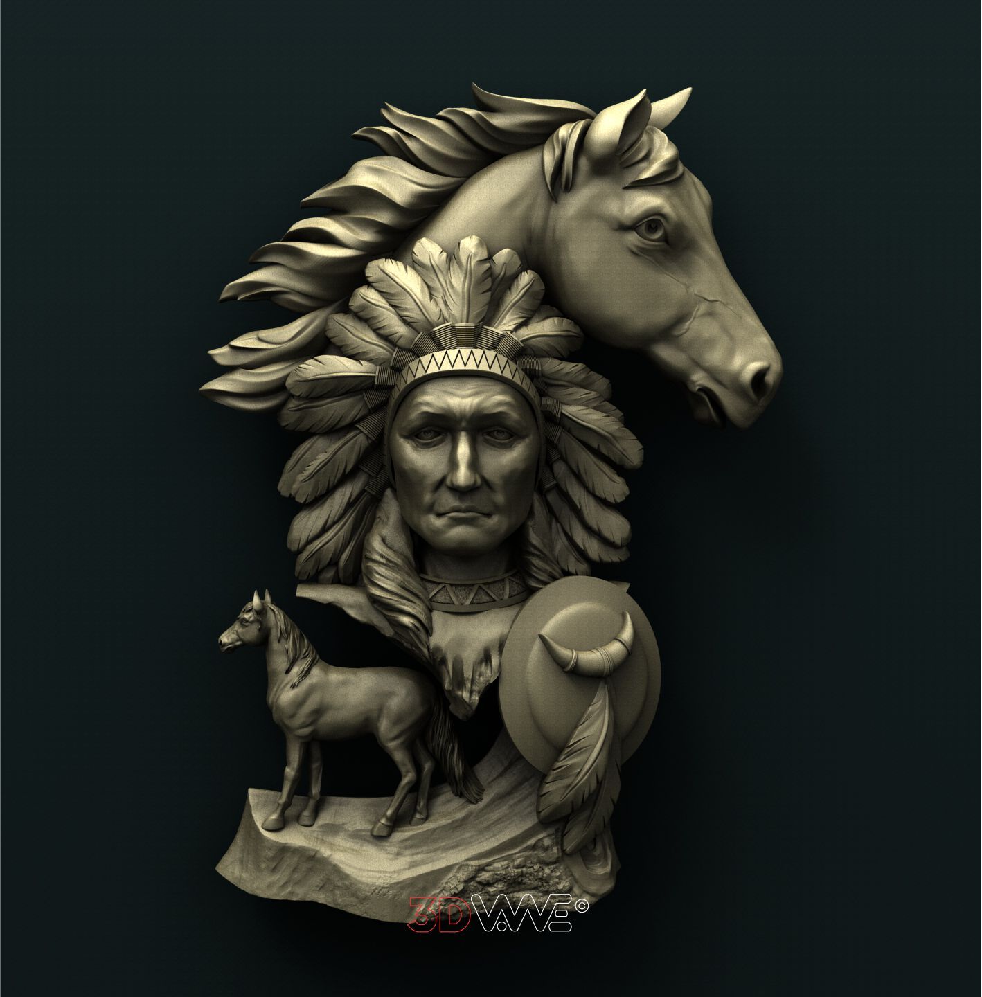 AMERICAN NATIVE 3D STL 3DWave