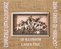 Thumbnail for American natives 3d illusion & laser-ready files - 3DWave.us