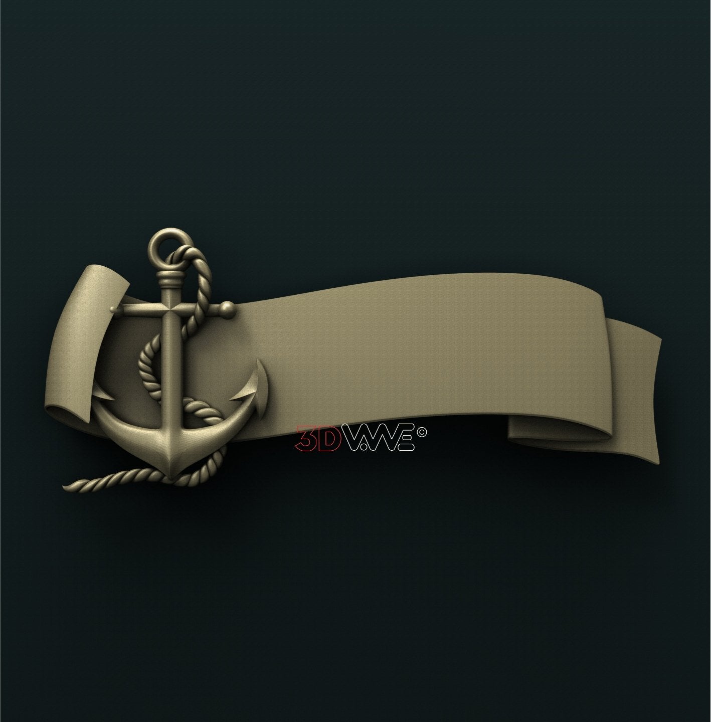 ANCHOR SIGN 3D STL 3DWave