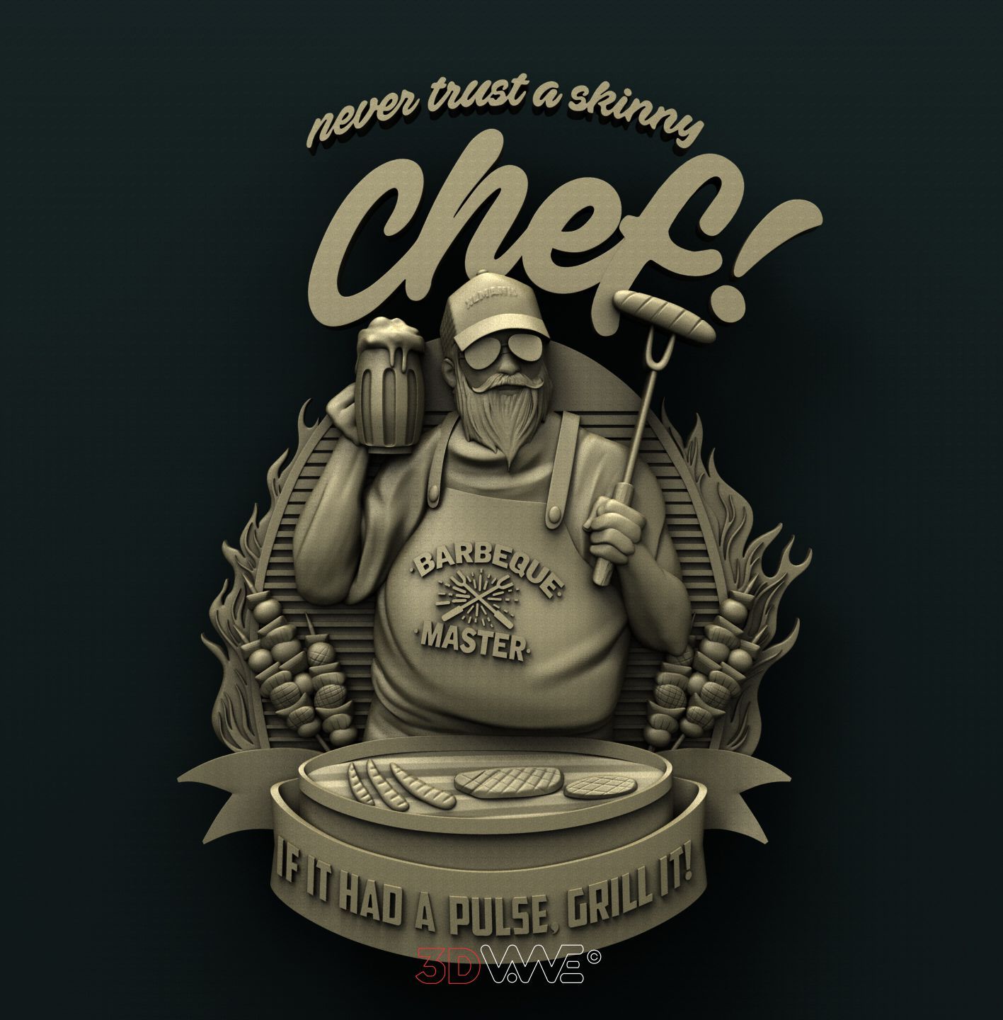 BARBEQUE MASTER 3D STL 3DWave