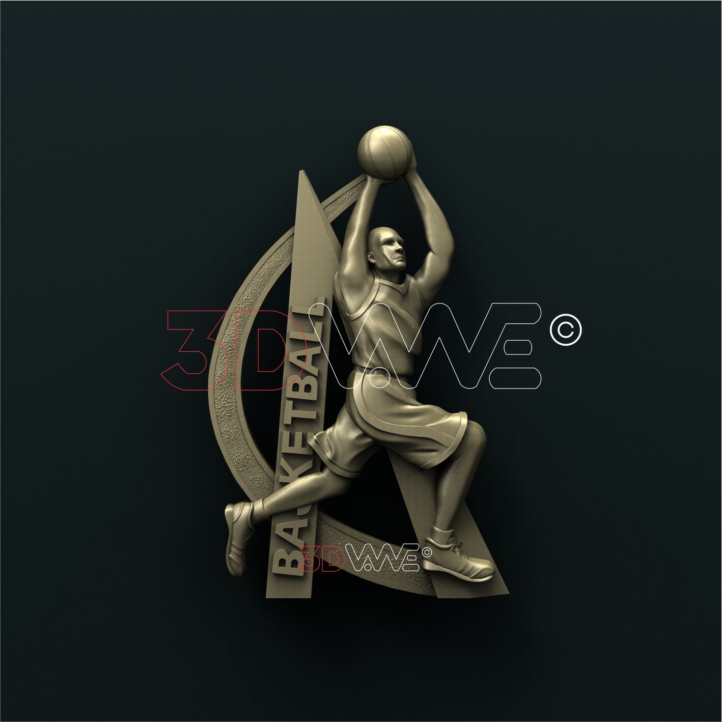BASKETBALL PLAYER 3D STL 3DWave