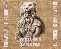 Thumbnail for Berserker 3d illusion & laser-ready files - 3DWave.us