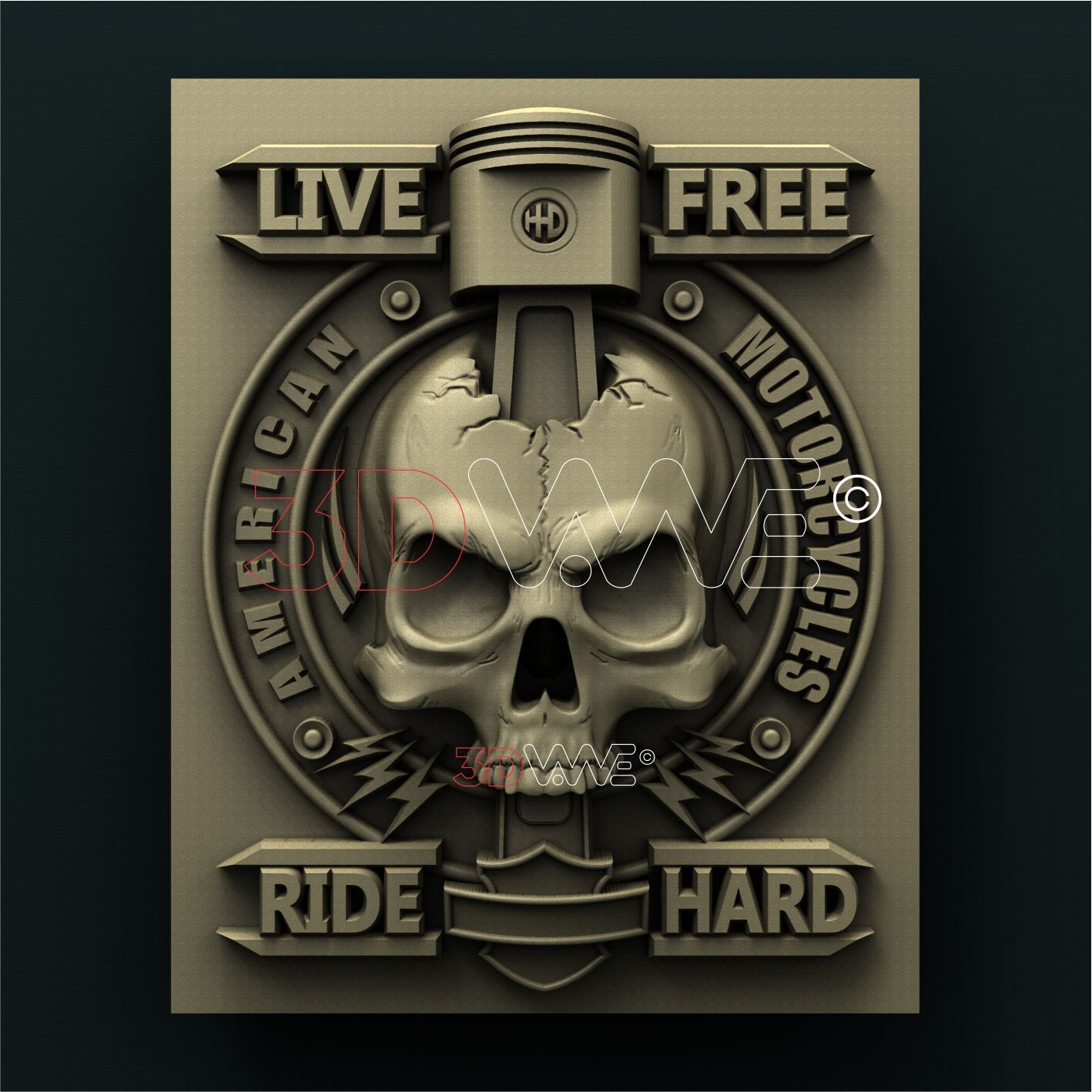 BIKER'S SIGN 3D STL 3DWave