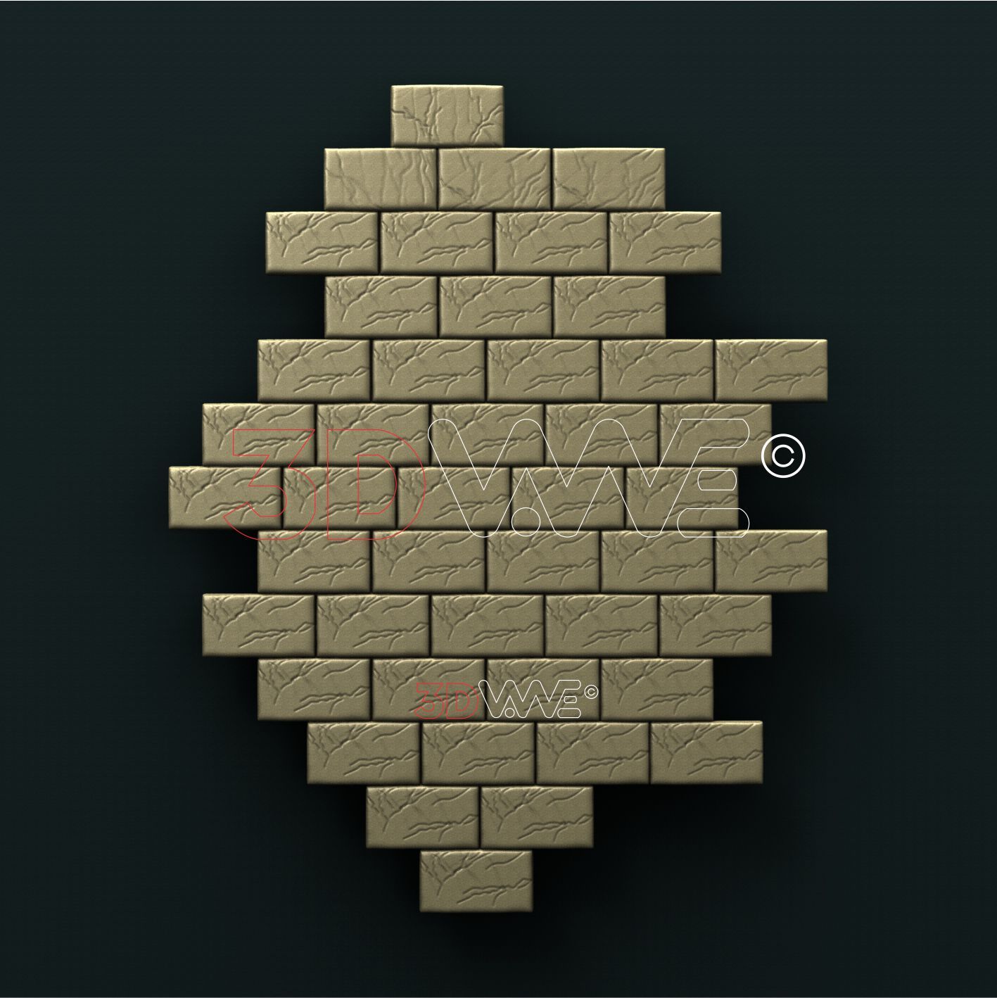 BRICK WALL 3D STL 3DWave