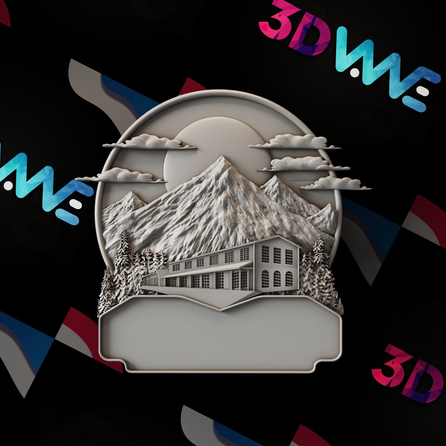 Cabin Sign 3d stl - 3DWave.us