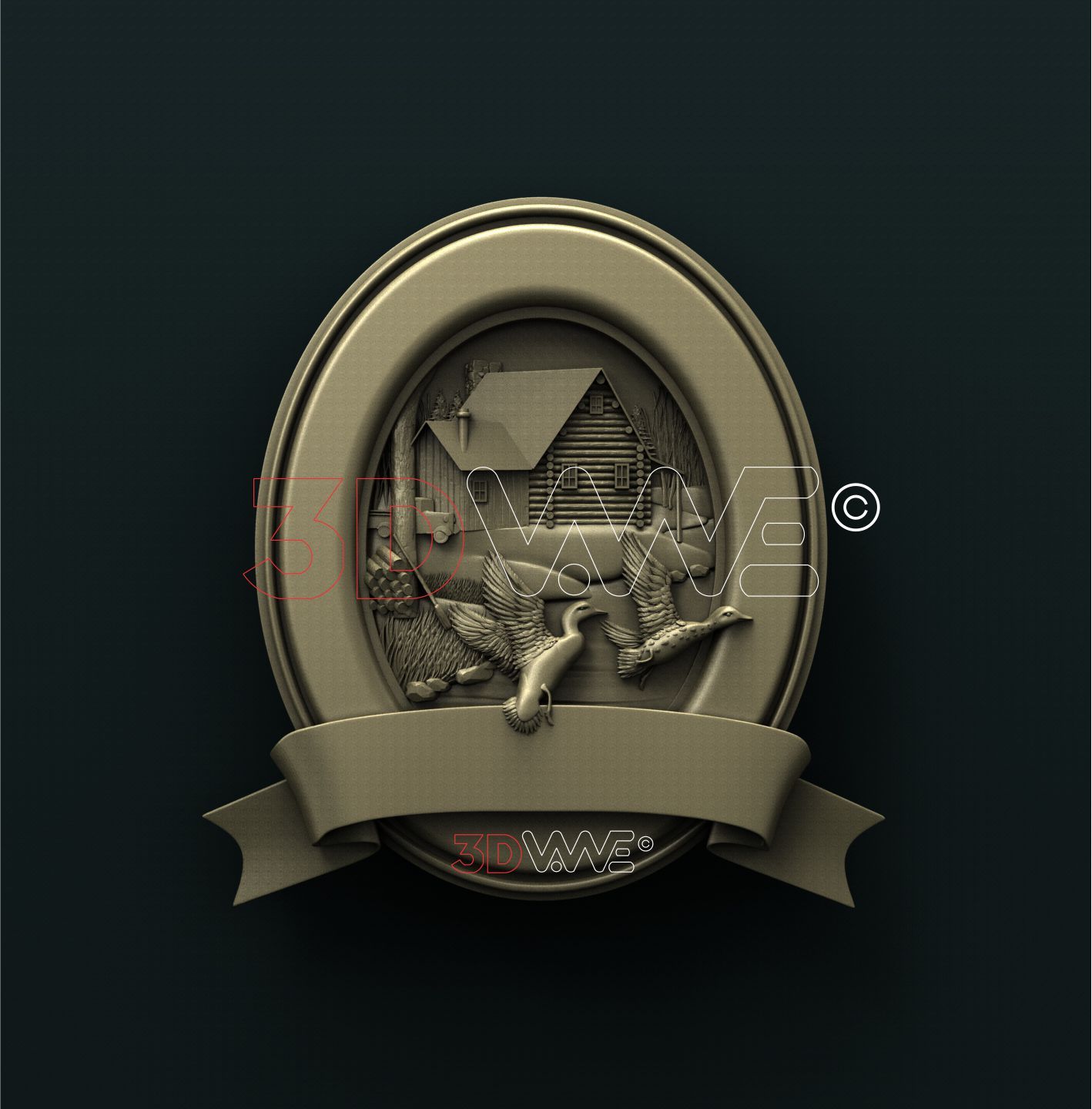 CABIN WELCOME SIGN 3D STL 3DWave