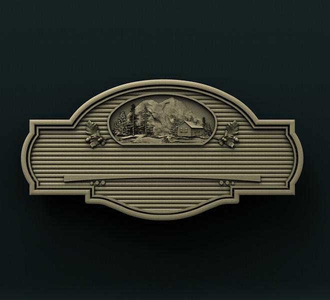 CABIN WELCOME SIGN 3D STL 3DWave