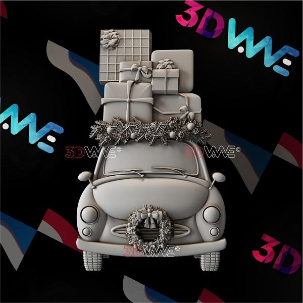 CHRISTMAS CAR 3d stl 3DWave.us