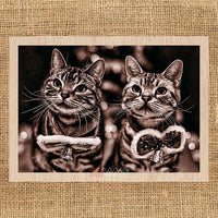 Thumbnail for CHRISTMAS CATS pyroprinter and laser-ready file 3DWave.us