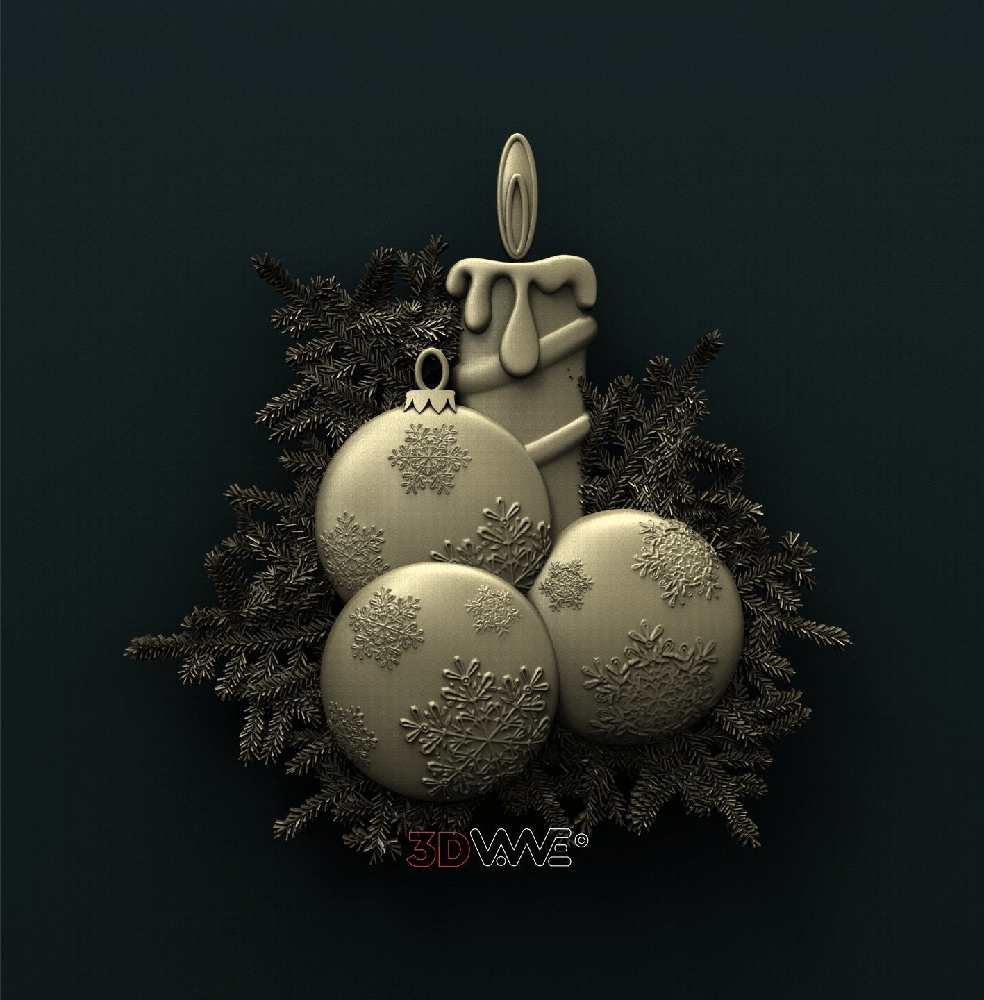 CHRISTMAS DECORATION 3D STL 3DWave
