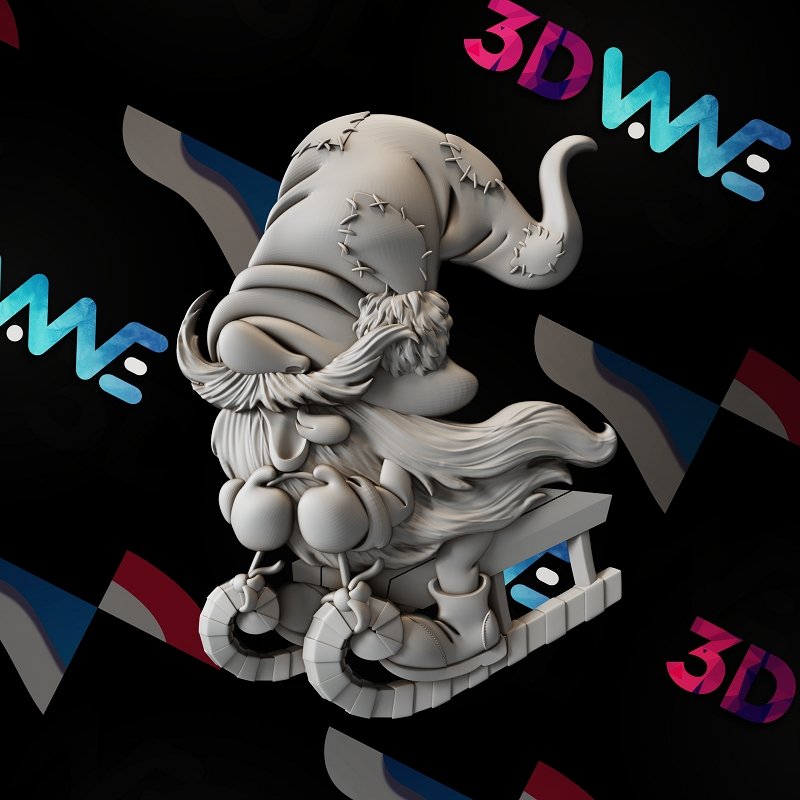 Christmas gnome 3d stl - 3DWave.us