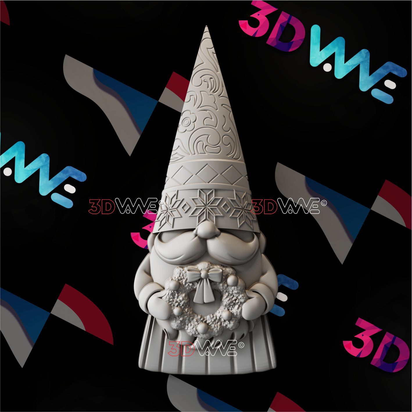 CHRISTMAS GNOME 3d stl 3DWave.us