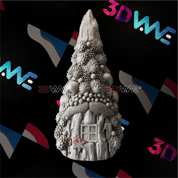 CHRISTMAS GNOME HOUSE 3d stl 3DWave.us