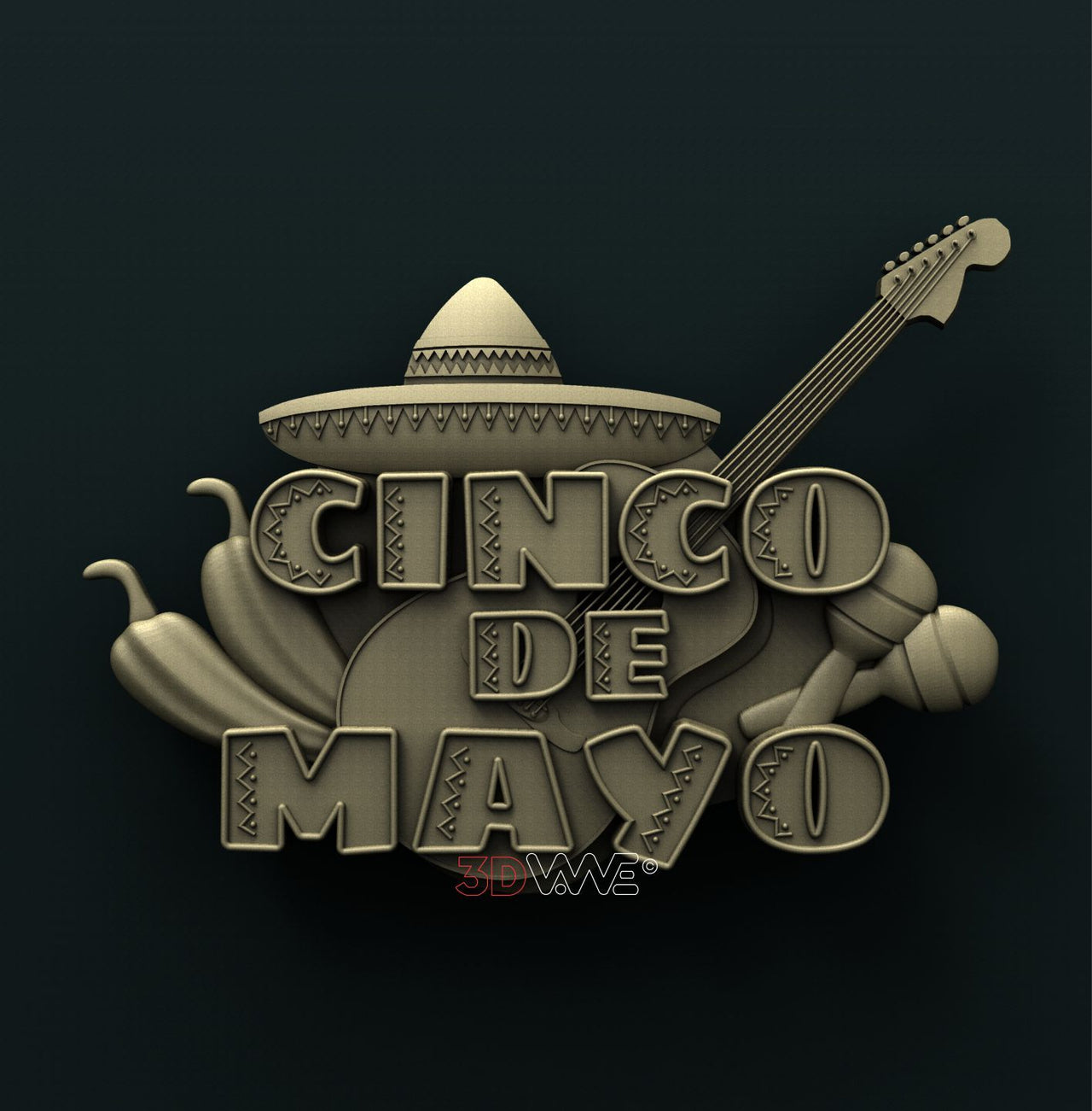 CINCO DE MAYO 3D STL 3DWave