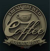 Thumbnail for COFFEE SIGN 3D STL 3DWave