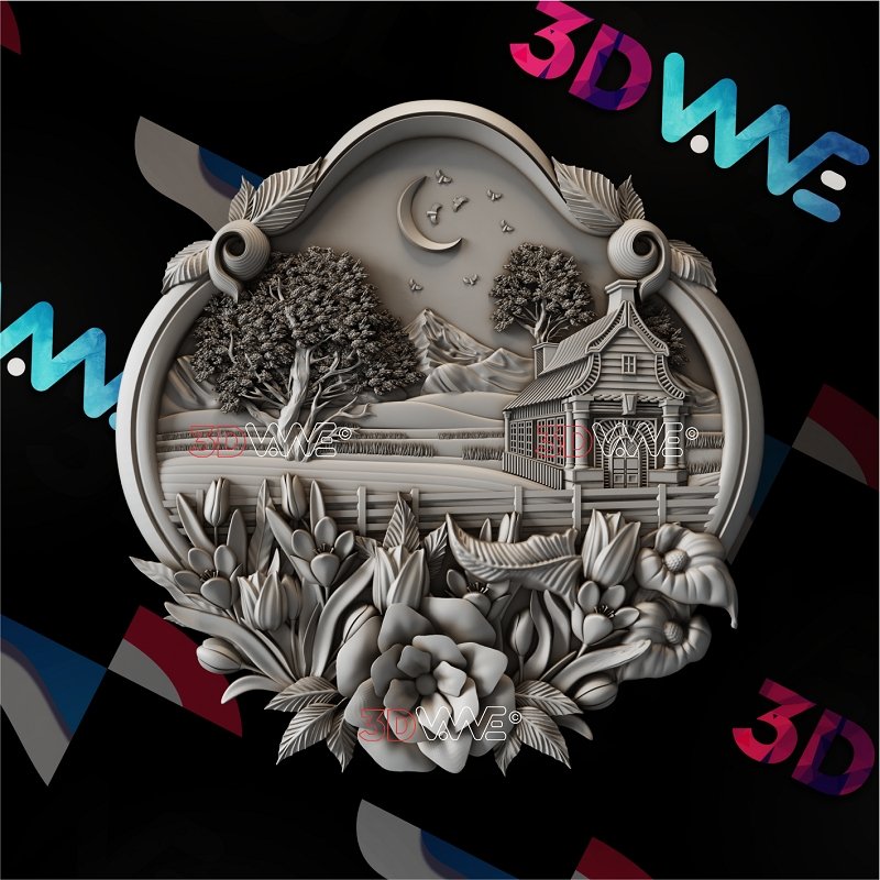 Country scene 3d stl - 3DWave.us