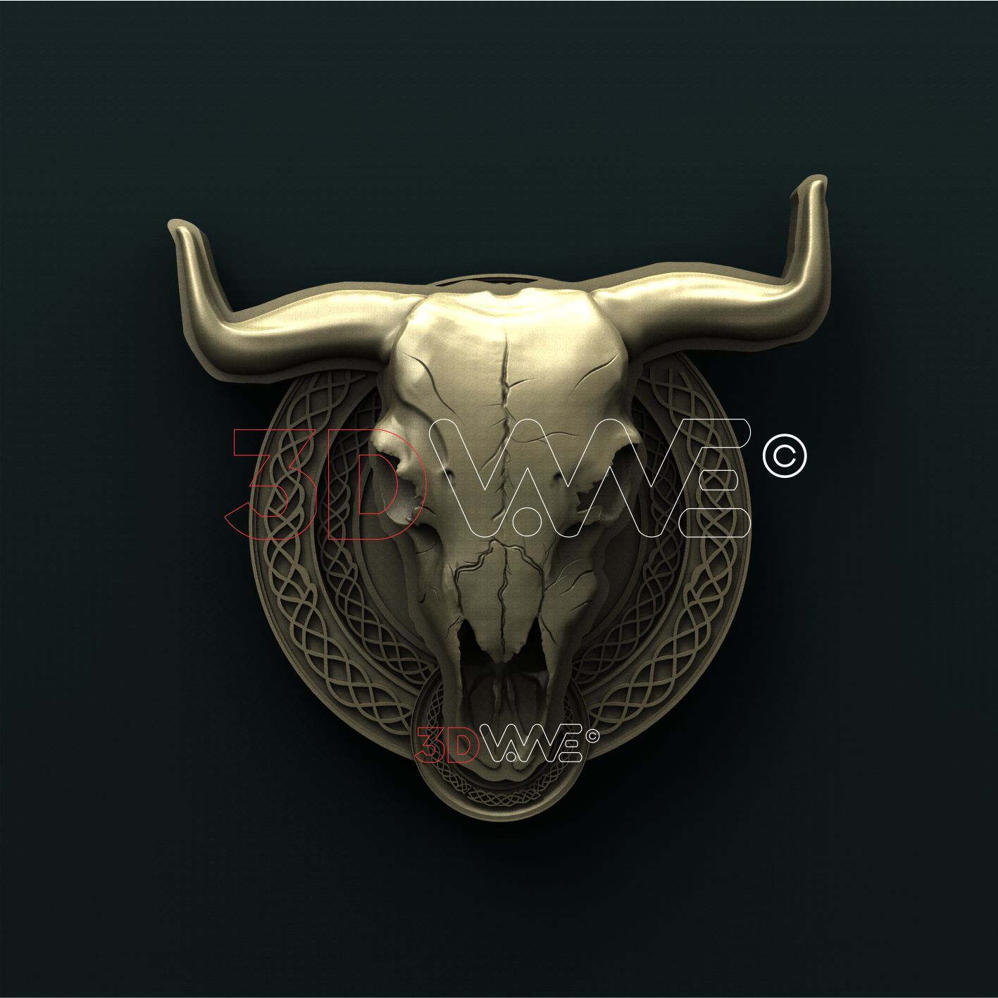 COW SKULL 3D STL 3DWave