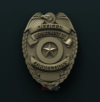 Thumbnail for DEPARTMENT OF CORRECTIONS BADGE 3D STL 3DWave