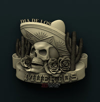 Thumbnail for DIA DE LOS MUERTOS 3D STL 3DWave
