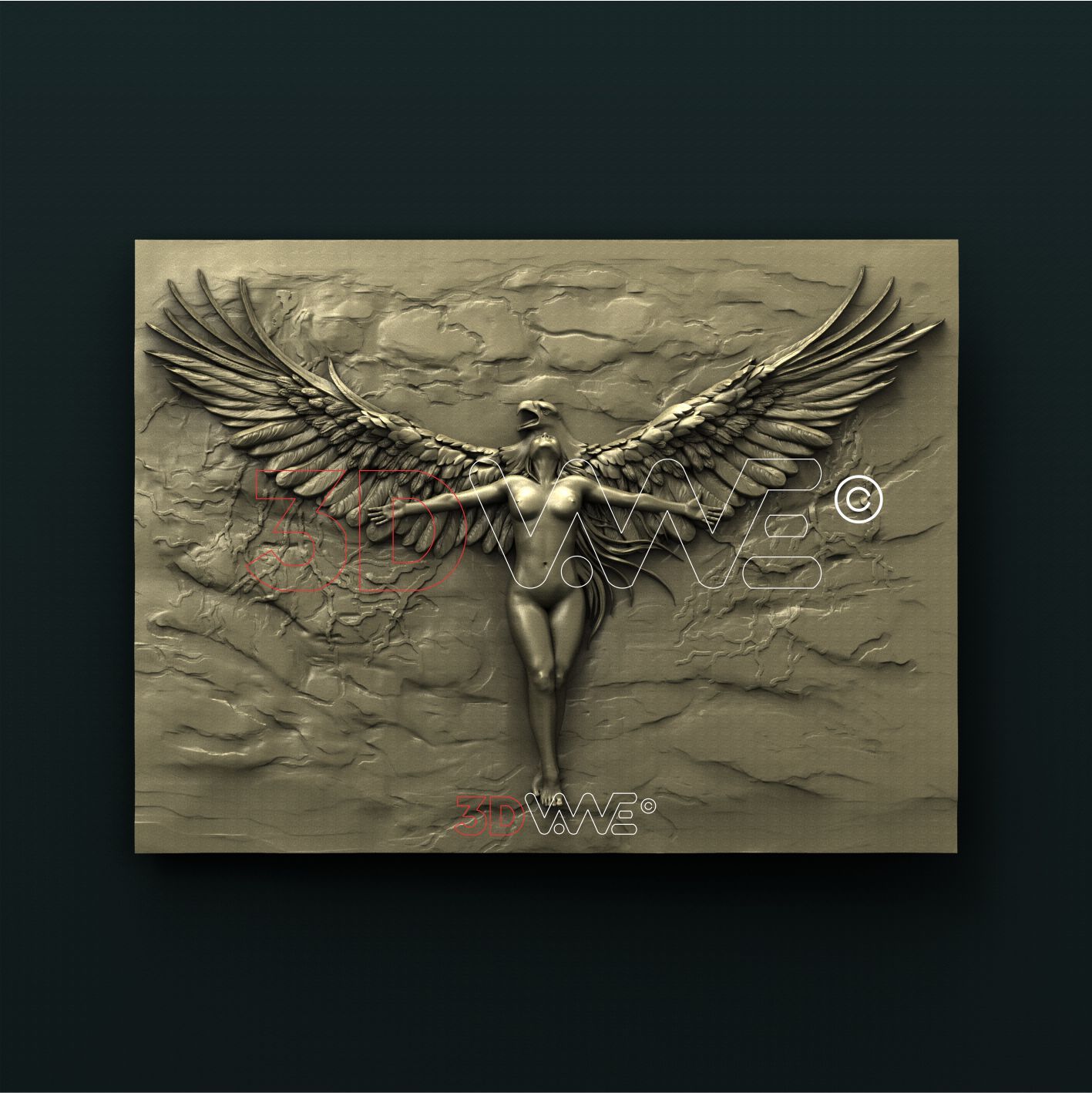 EAGLE WOMAN 3D STL 3DWave