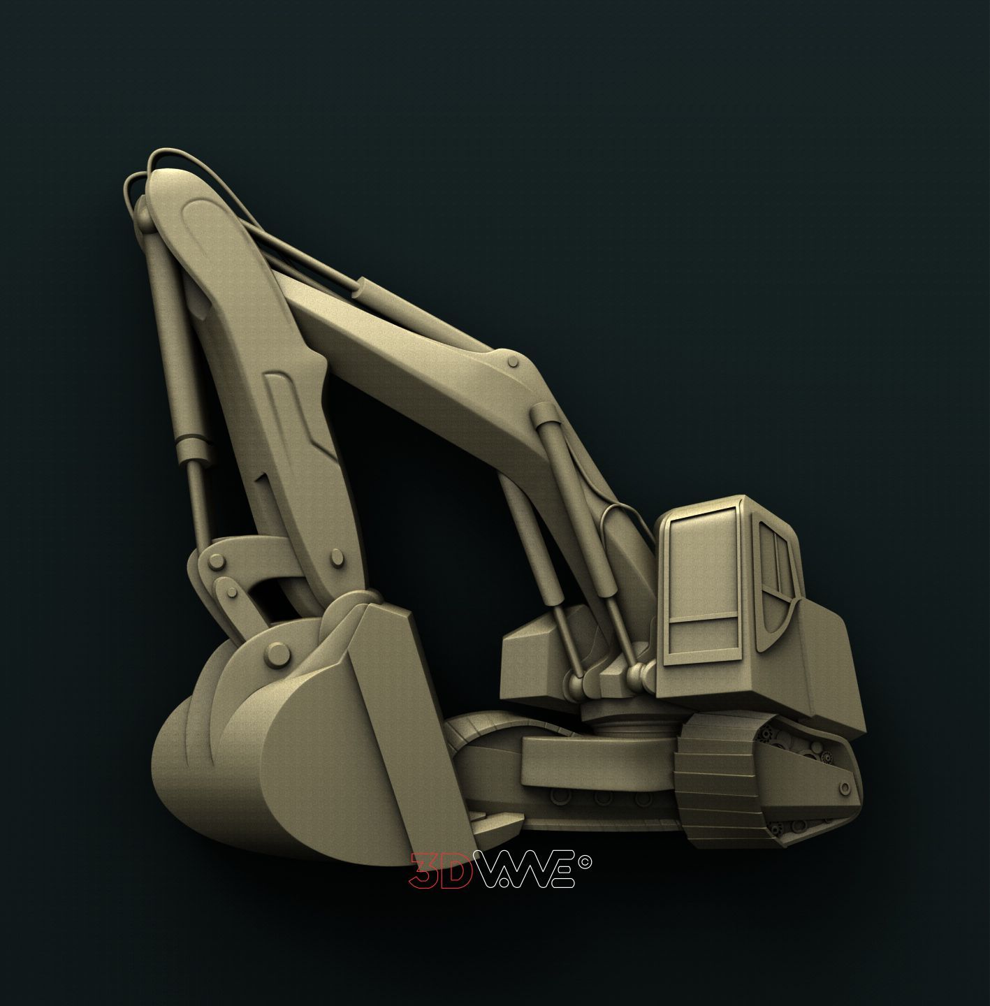 EXCAVATOR 3D STL 3DWave