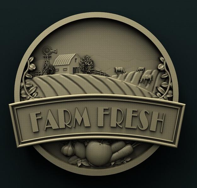 FARM SIGN 3D STL 3DWave