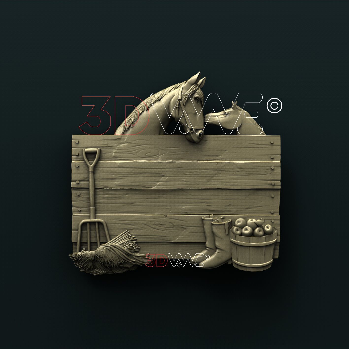 FARM SIGN 3d stl 3DWave