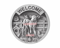 Thumbnail for Farm welcome sign 3d illusion & laser-ready files - 3DWave.us
